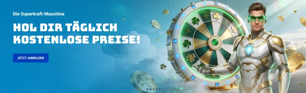 RocketSpin Casino Logo mit Raumfahrt-Motiv und 4-Tier-Welcome-Bonus-Struktur.